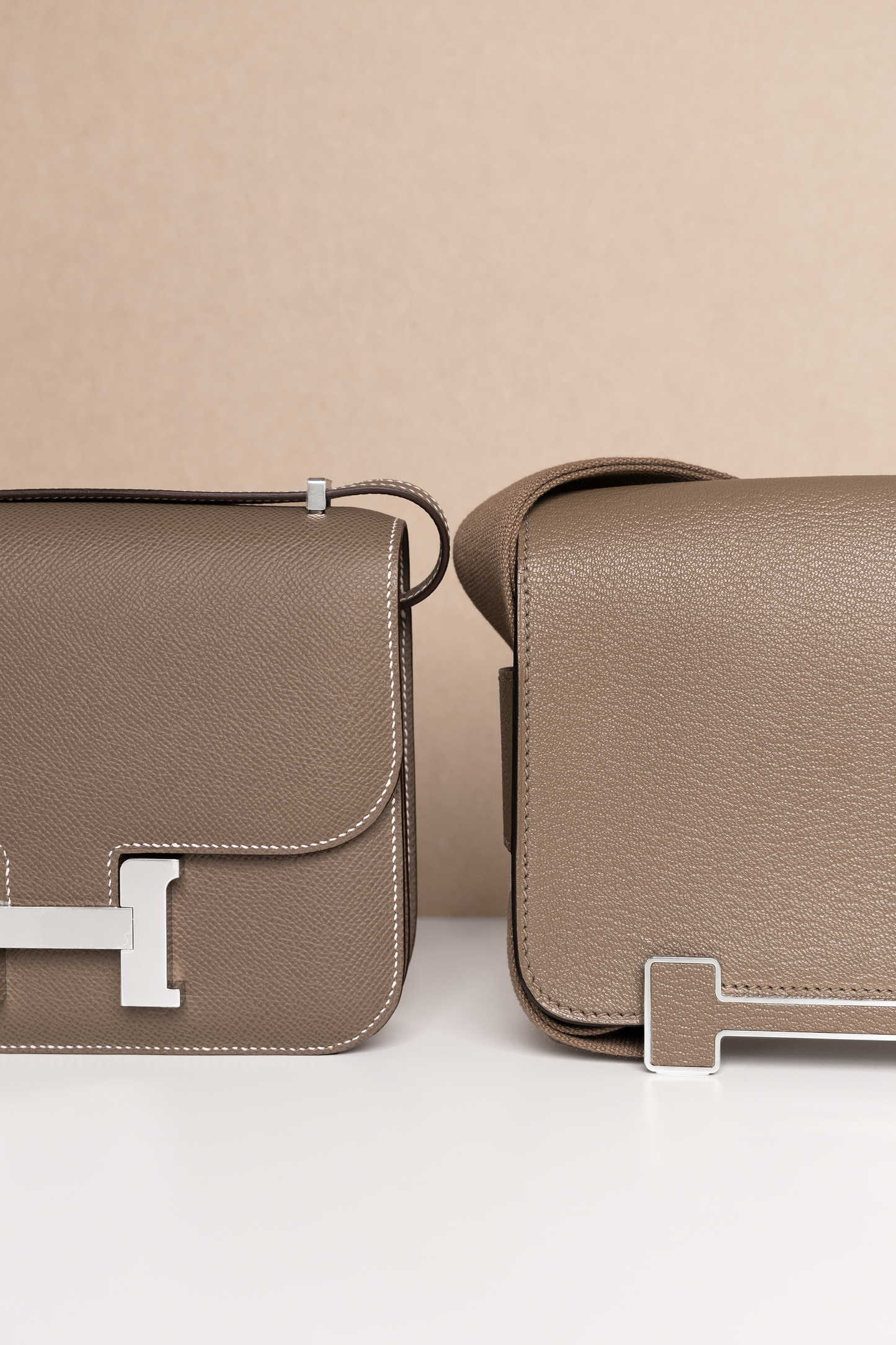 Hermès Constance 18 Epsom & Geta Chevre Mysore in Etoupe PHW