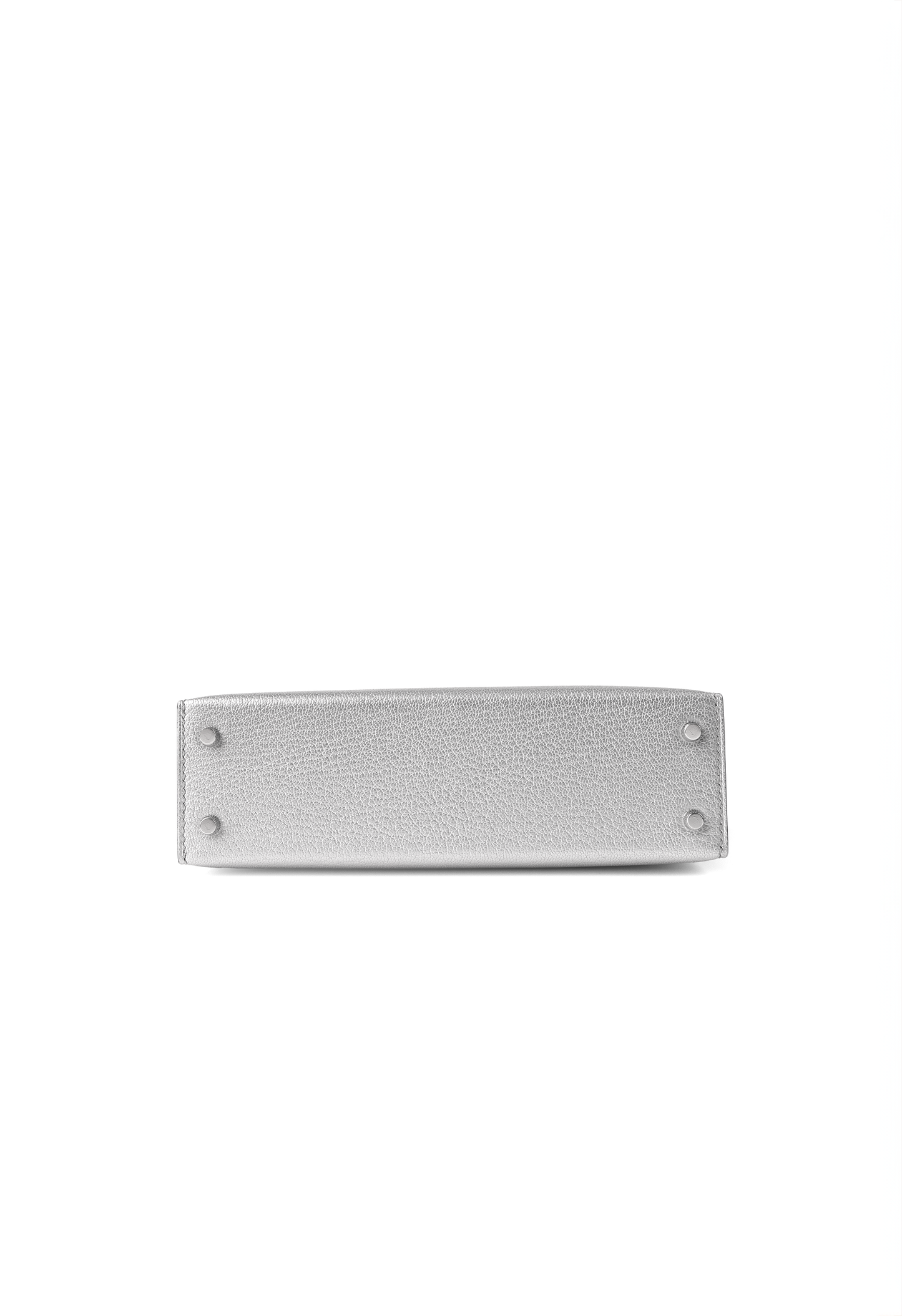 Hermès Mini Kelly 20 Chevre Chamkilight Argent PHW
