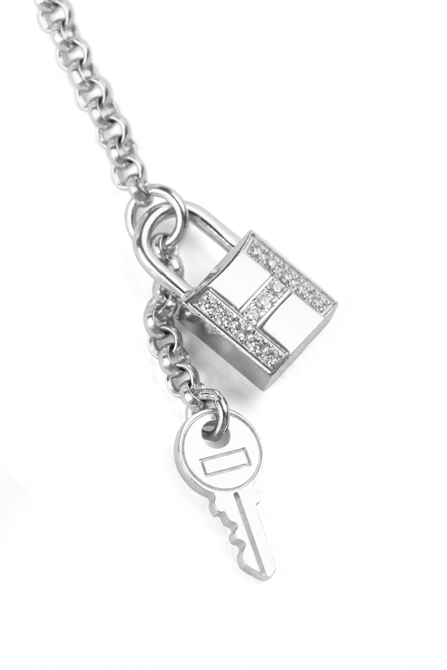 Hermès Kelly Clochette White Gold Diamond Earrings
