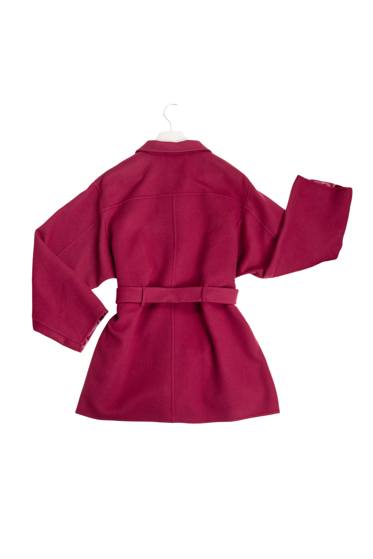 Hermès Short Parka Coat in Double-Sided Wool with "Chaine d'Ancre" Motif in Rose