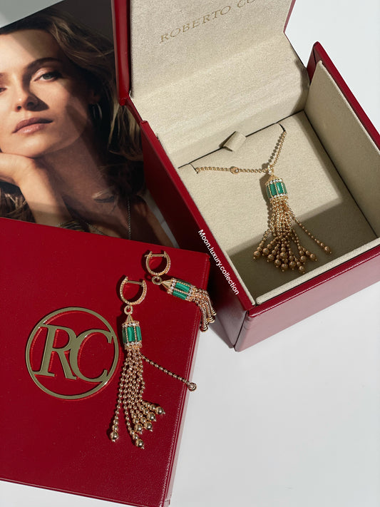 Roberto Coin Art Deco Necklace and Earrings