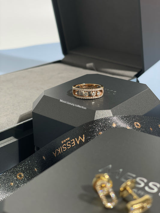 خاتم ميسيكا كلاسيك موف الماسي الذهبي