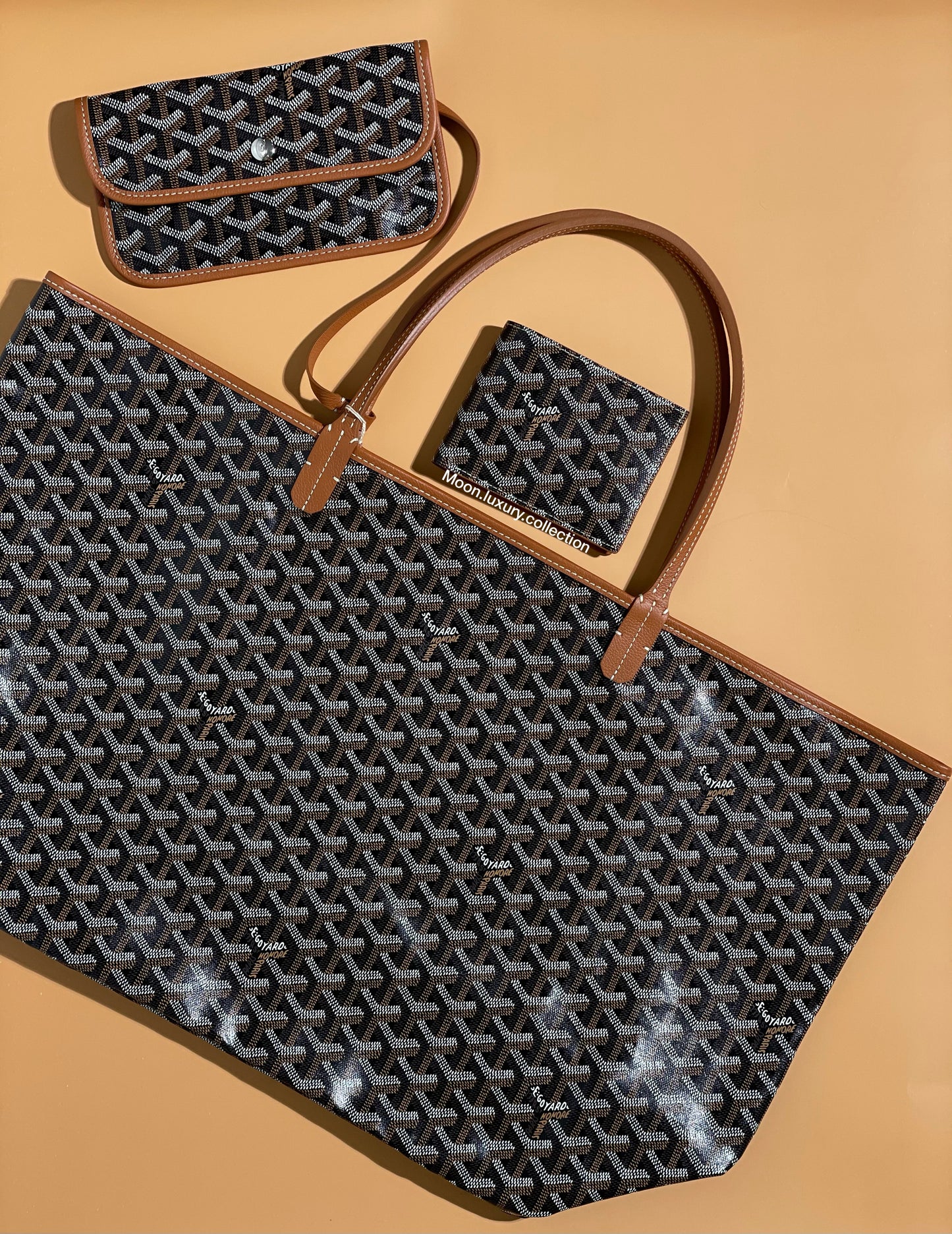 Goyard Saint Louis PM Classic Tote Tan/Black