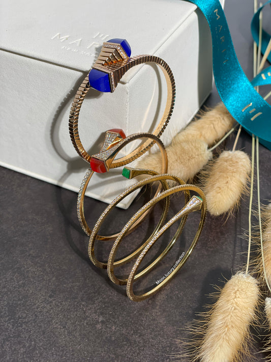 Marli Cleo Diamond and Gold Bracelets