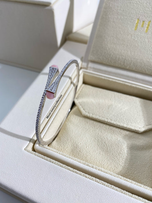 Marli Cleo Bracelet Diamond & Pink Opal Stone