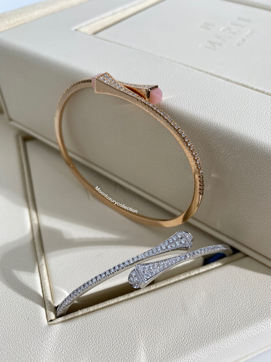 أساور مارلي دايموند كليو من الذهب الأبيض والذهب