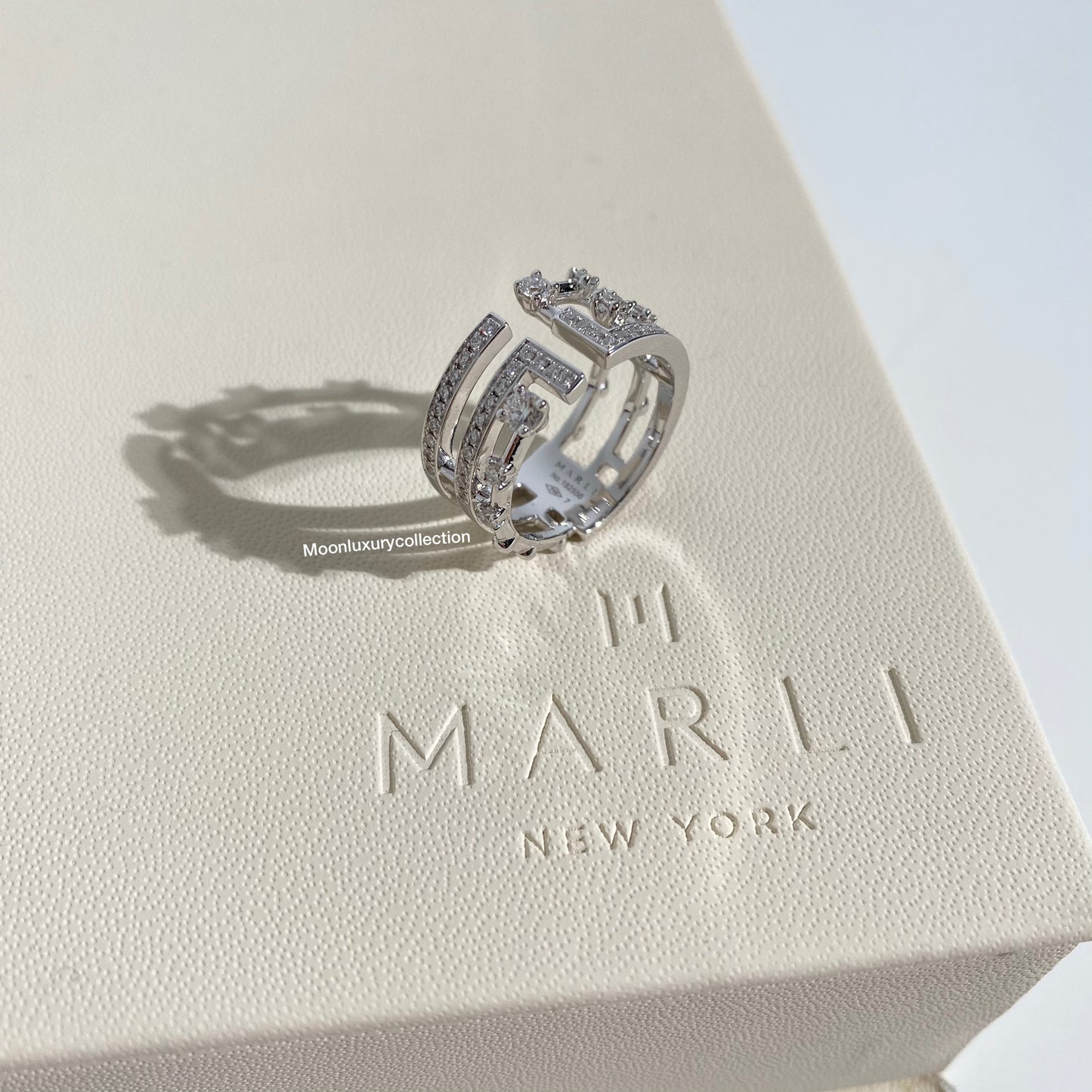 Marli Avenues White Gold Diamond Necklace Choker And Ring