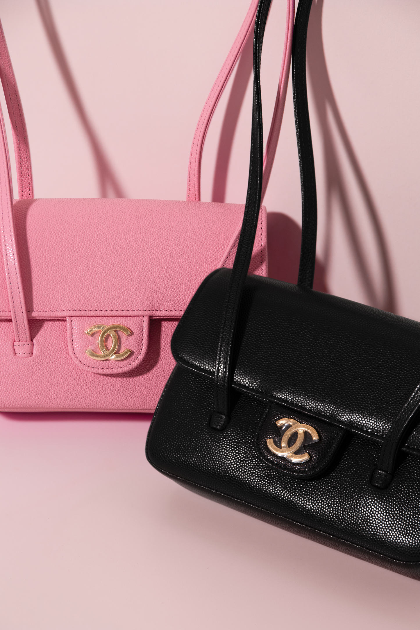 Chanel Mini Preppy Flap Bag in Black & Pink