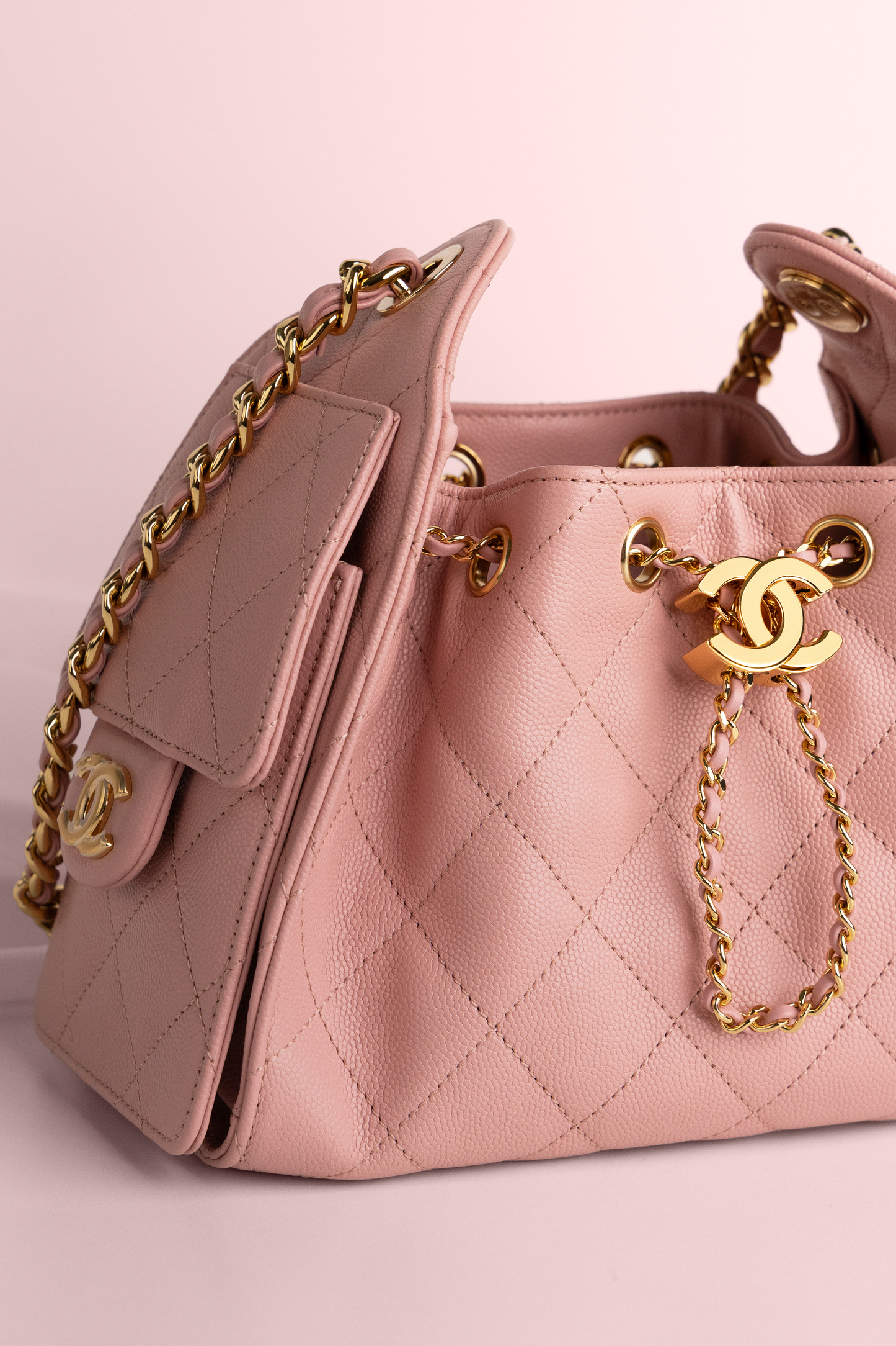 Chanel Mini Hobo 25 Bag in Light Pink