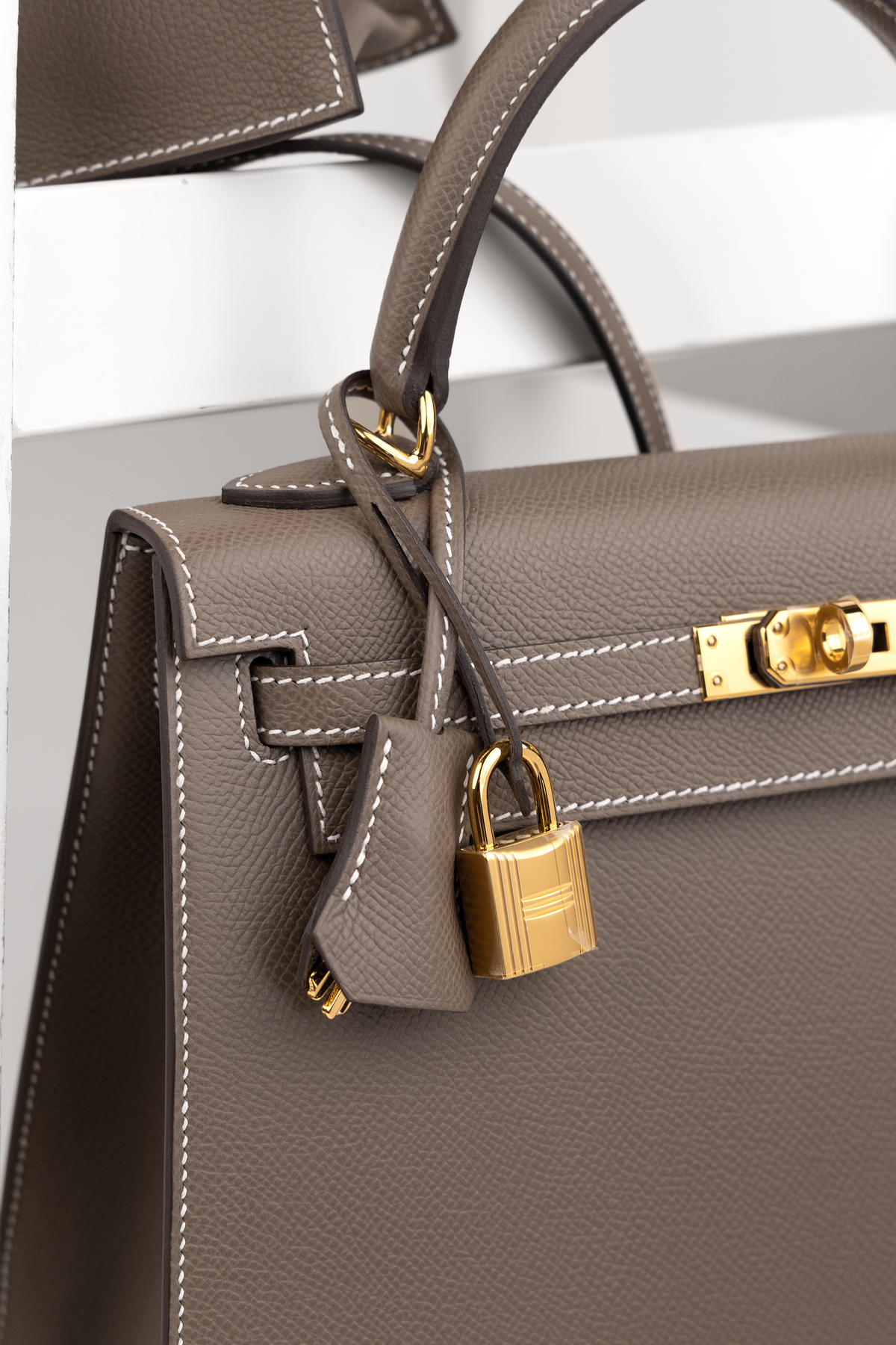 Hermès Kelly Danse & Kelly 25 in Etoupe GHW