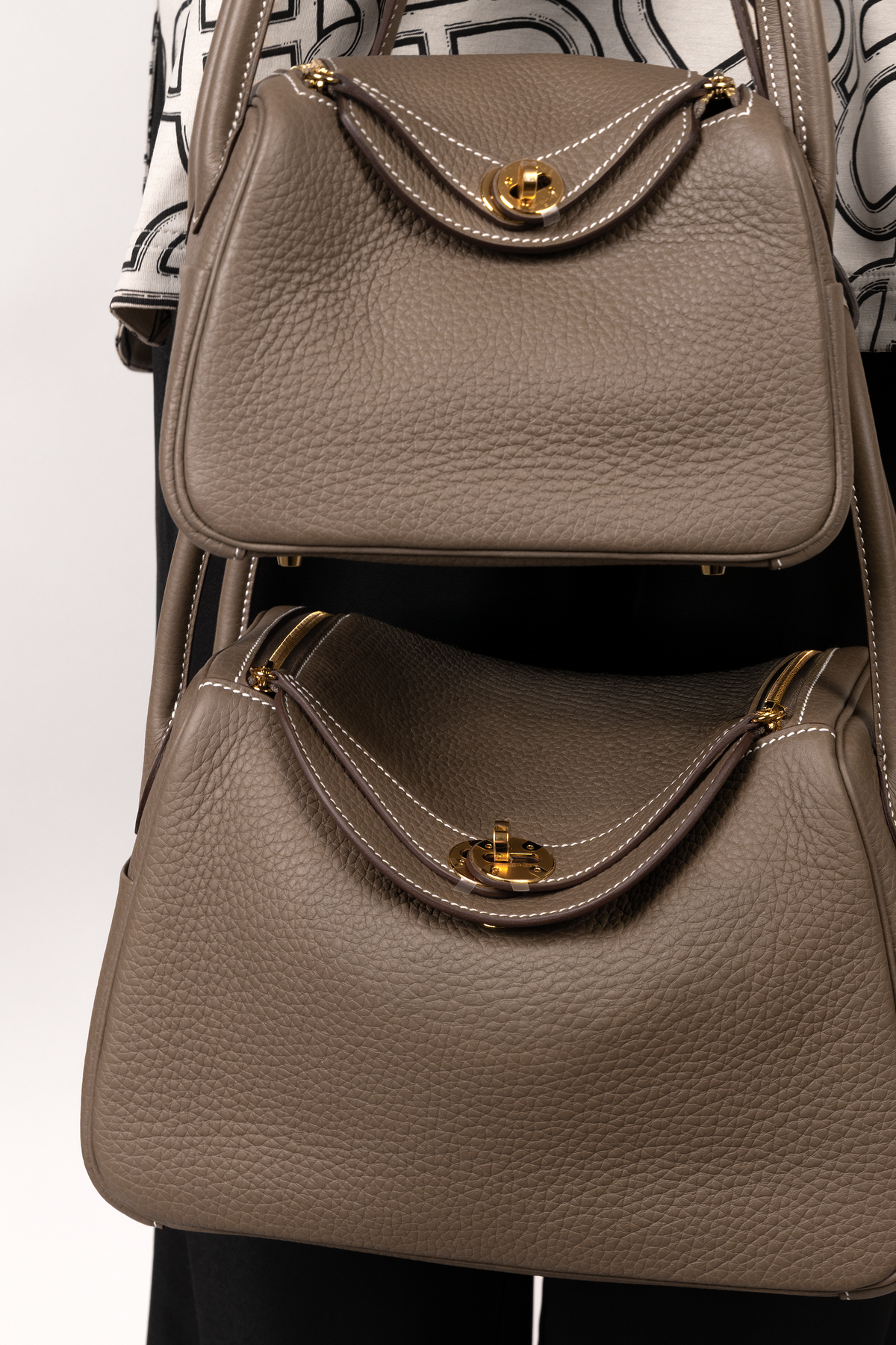 Hermès Lindy 26 & Mini Lindy in Etoupe GHW
