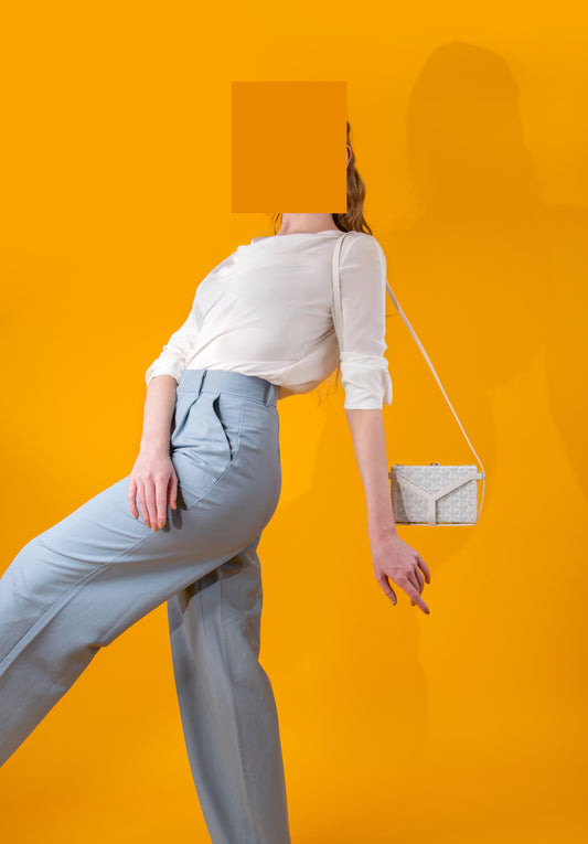 Goyard Minaudière Trunk White Bag