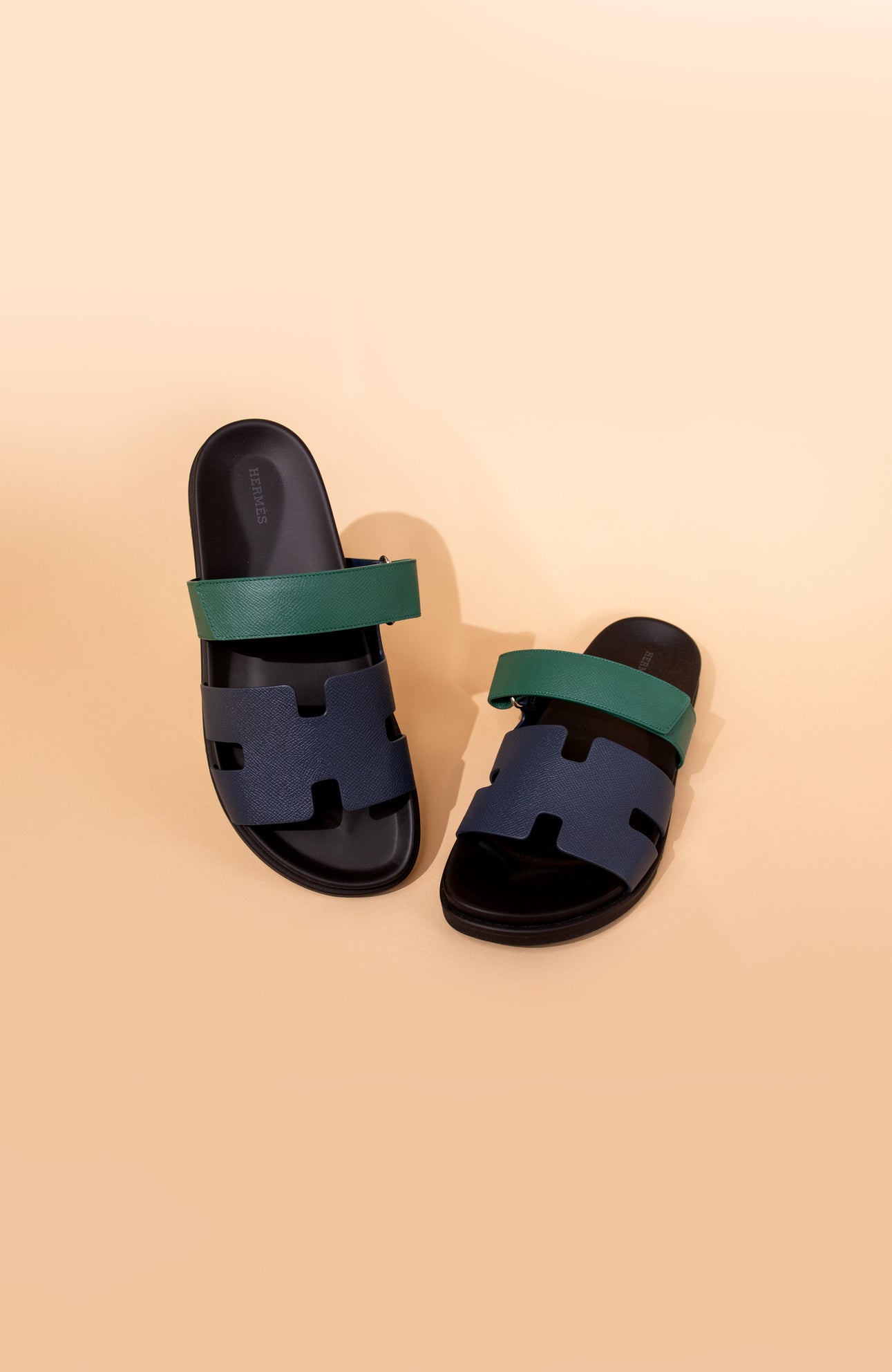Hermès Chypre Epsom Sandals in Tricolor
