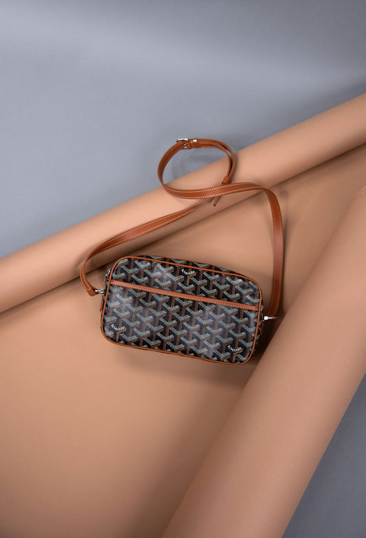 Goyard Cap-Vert PM Bag in Black/Tan