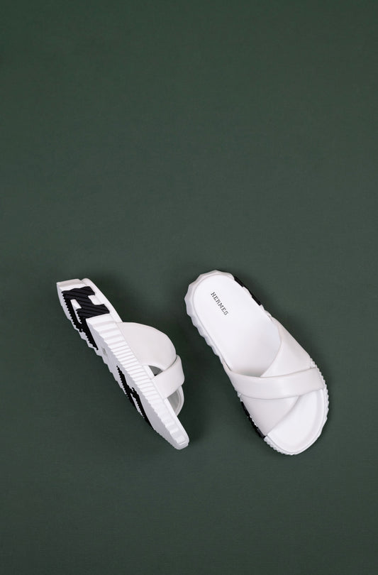 Hermès Infra White Sandals