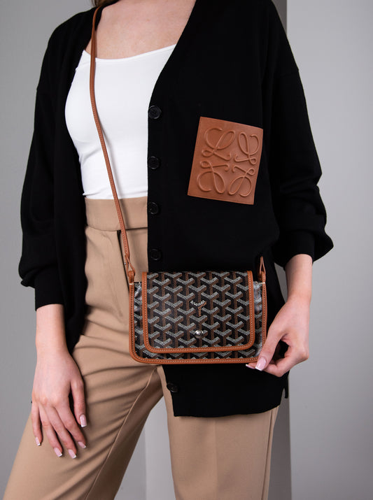 Loewe Black Cardigan & Goyard Plumet Bag