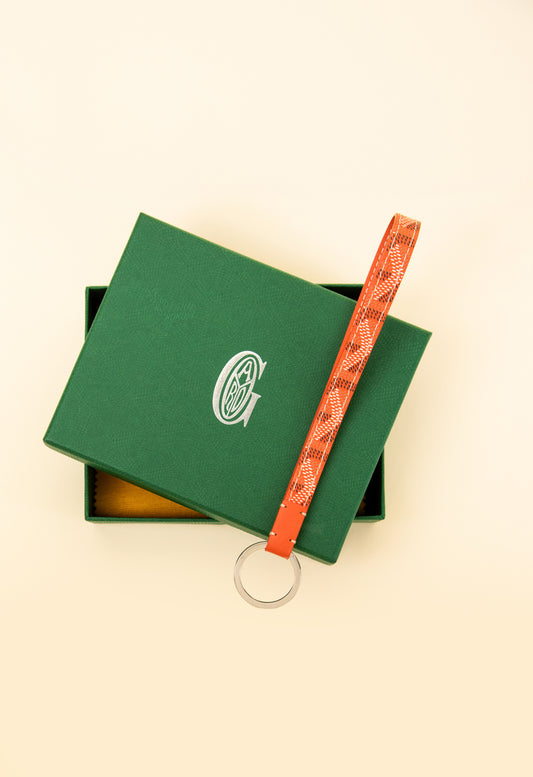 Goyard Orange Keychain