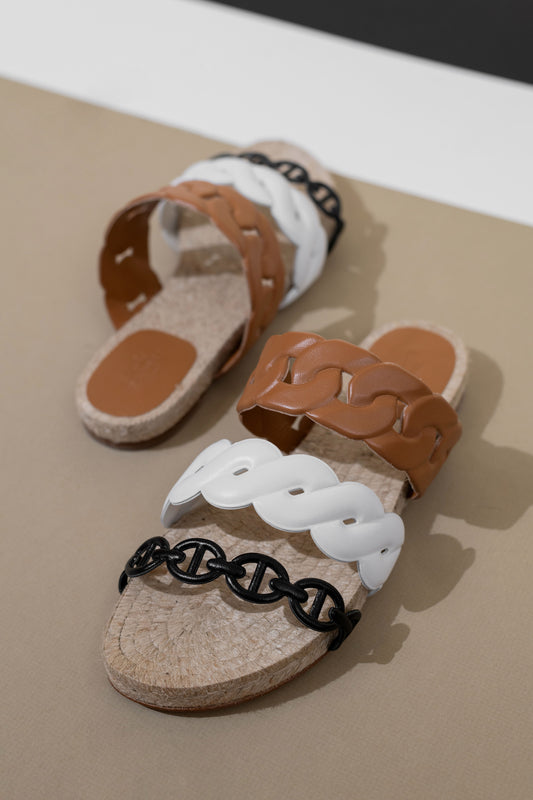 Hermès Gwen Espadrille in Multicolor Naturel