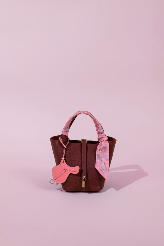 Hermès Picotin 18 in Rouge H with Charm & Twilly