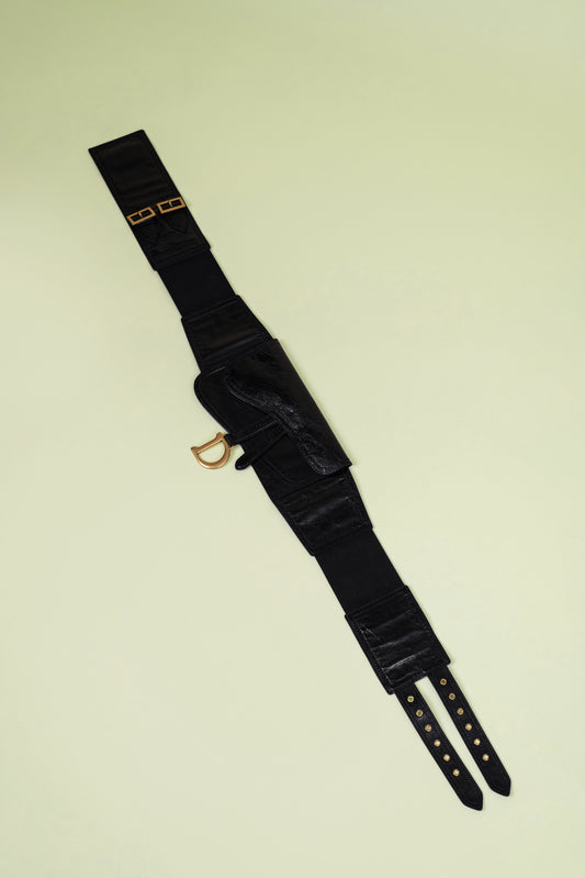 Dior Black Pouch Belt