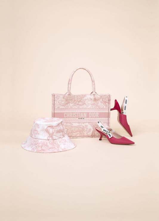 Dior Light Pink Hat & Tote with J'adior Slingbacks