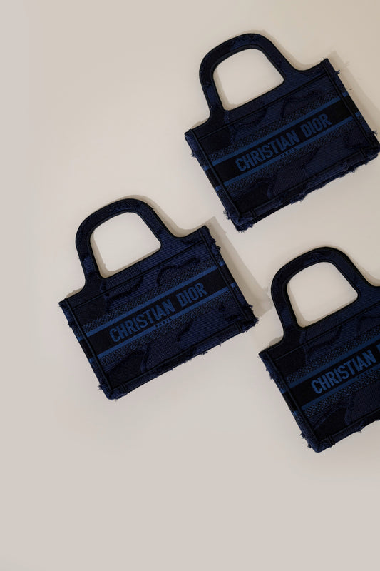 Dior Mini Book Tote in Navy