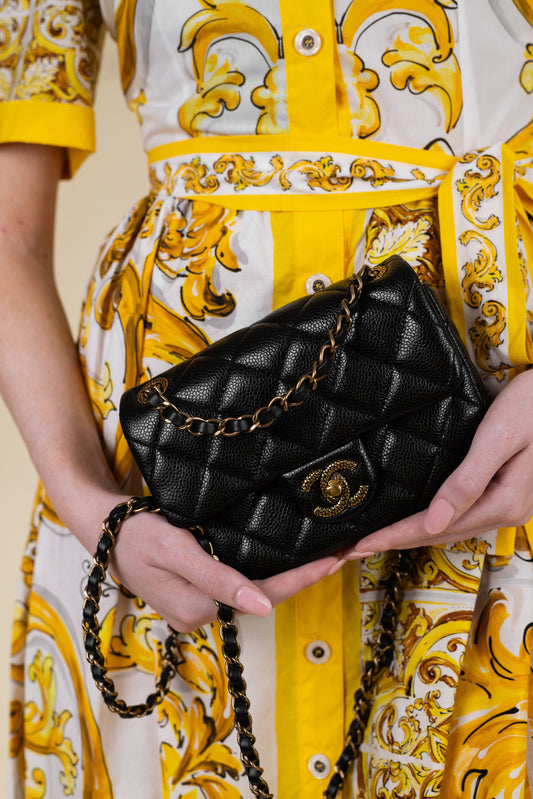 Chanel Mini Black Square Caviar Bag