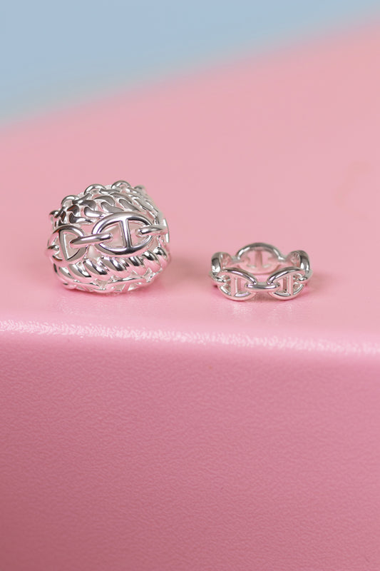 هيرميس Chaine D'ancre Multichaines Ring وخاتم Enchainee
