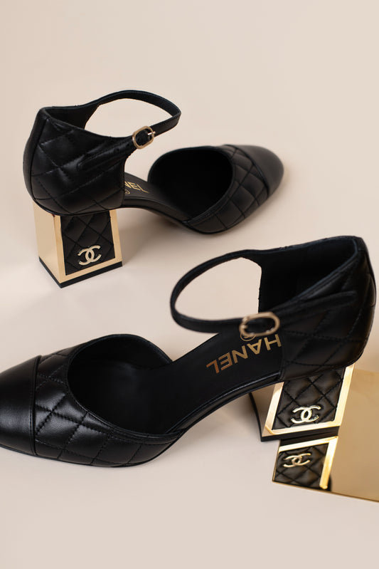 Chanel Black Lambskin Slingback