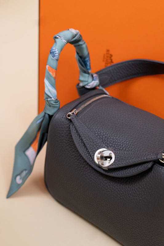 Hermès Mini Lindy 20 Ardoise PHW