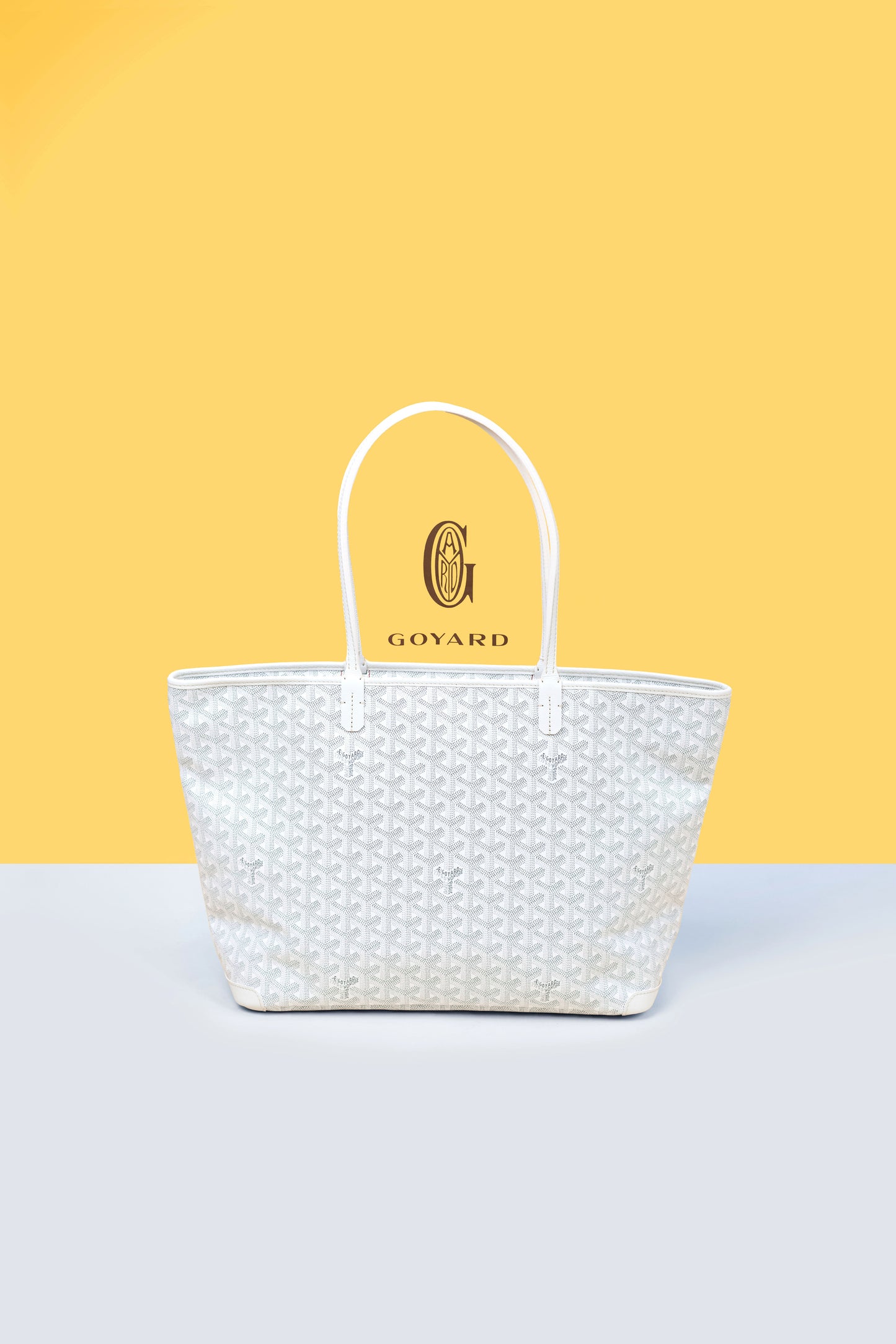 Goyard White Artois MM Tote Bag