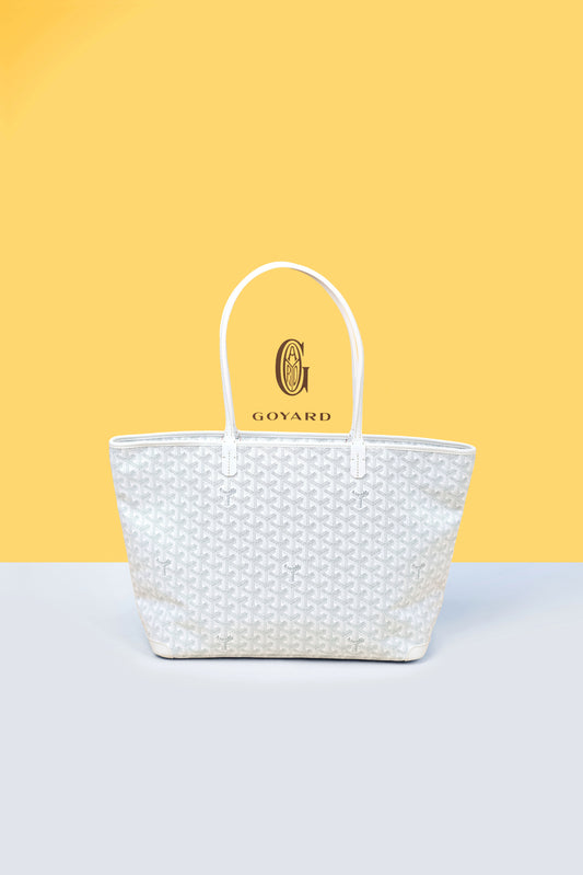 Goyard White Artois MM Tote Bag