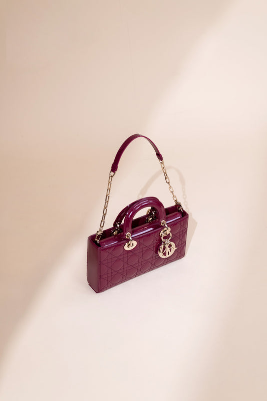 Dior Small Lady D-Joy Bag in Mulberry