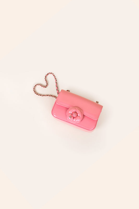 Chanel Small Coral Pink Rose Flap Bag