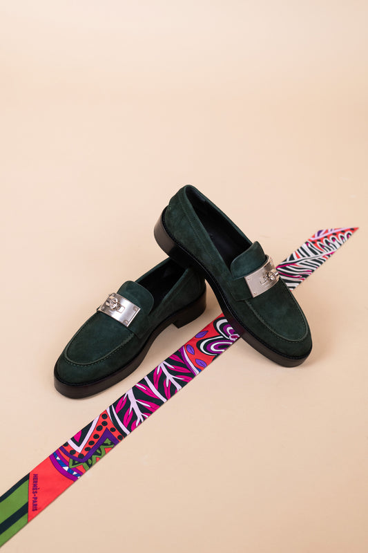 Hermès Hot Suede Loafers PHW