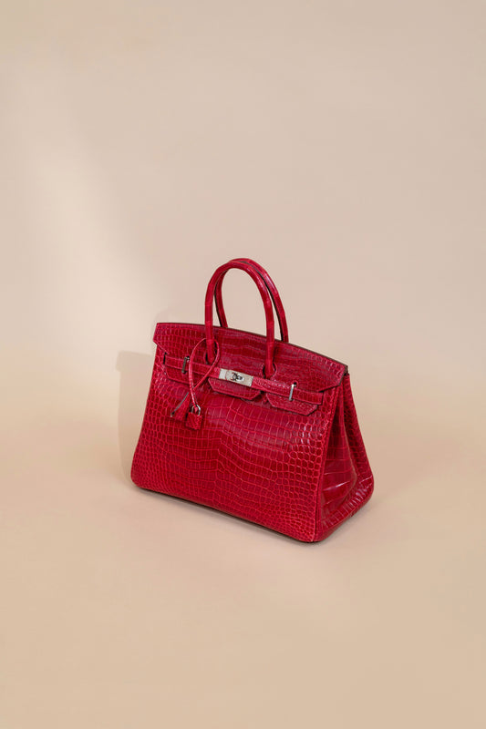 Hermès Birkin 35 Braise Shiny Crocodile