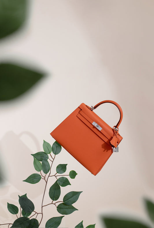 Hermès Kelly 25 Epsom Orange PHW