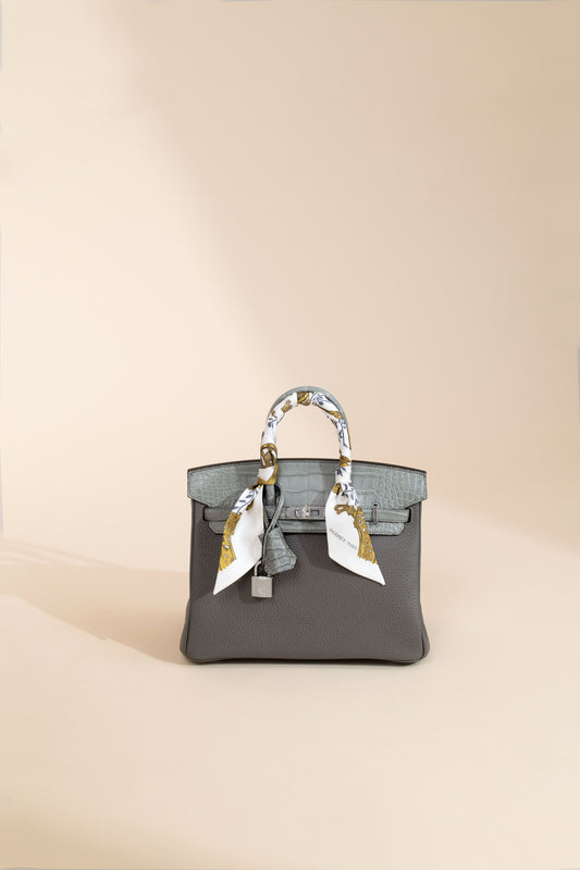 Hermès Birkin 25 Touch Gris Meyer/Gris Ciment PHW