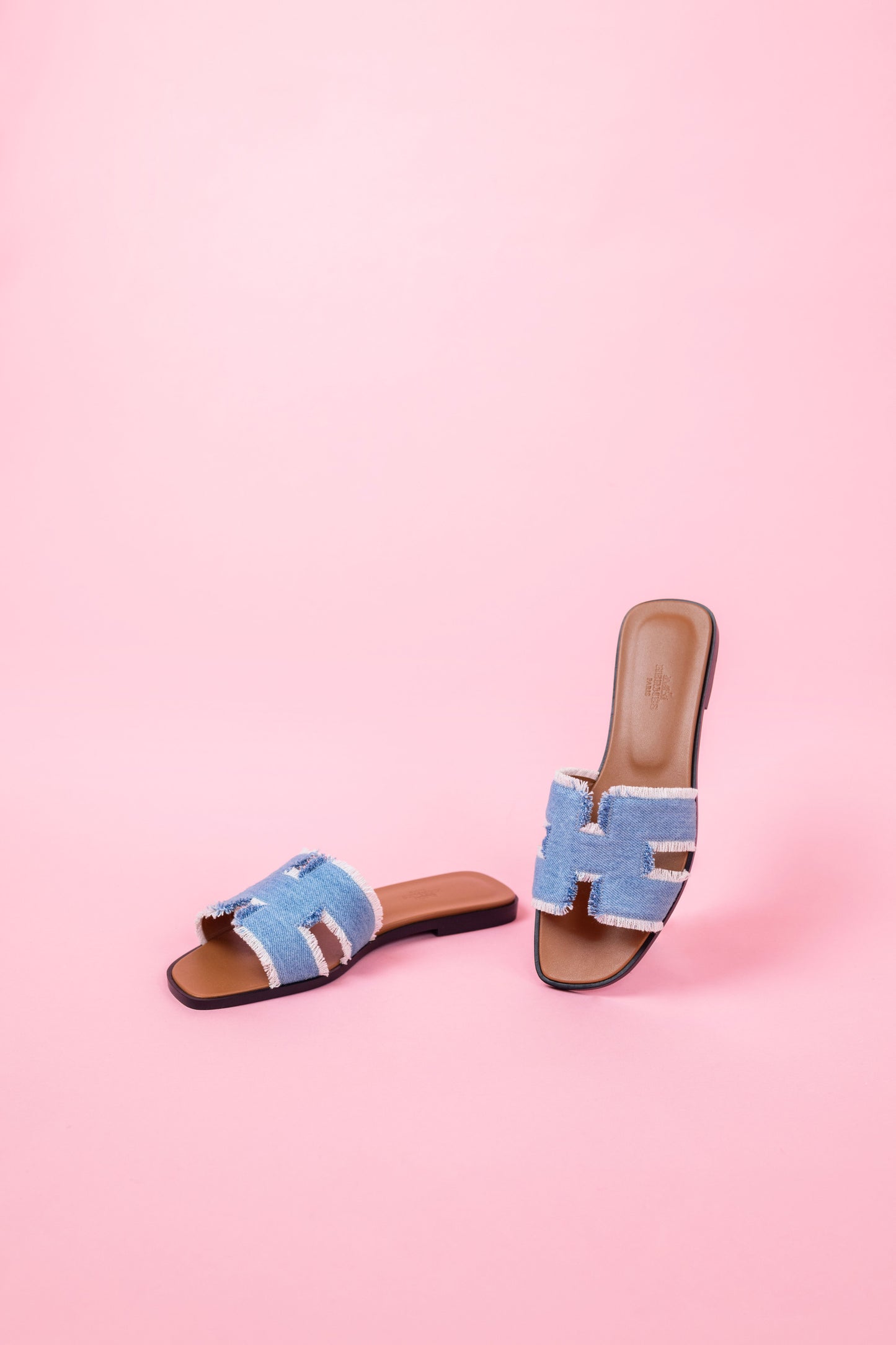 Hermès Oran Sandals in Blue Clair