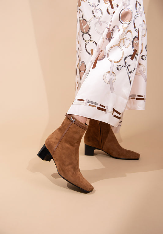 Hermès Hommage Ankle Boot in Brun Amourette