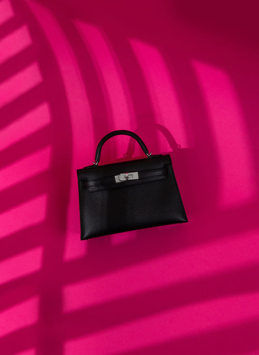 Hermès Mini Kelly 20 Epsom Black PHW