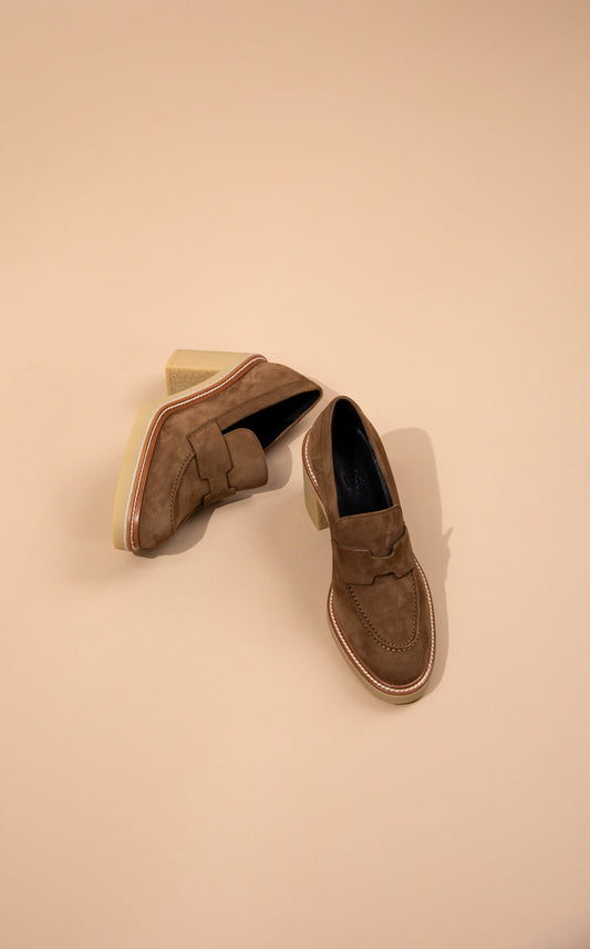 Hermès Didi 70 Pumps in Brun Fume