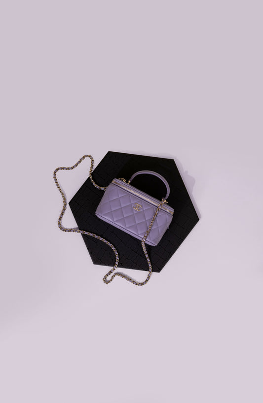 Chanel Lavender Vanity Bag with Chain