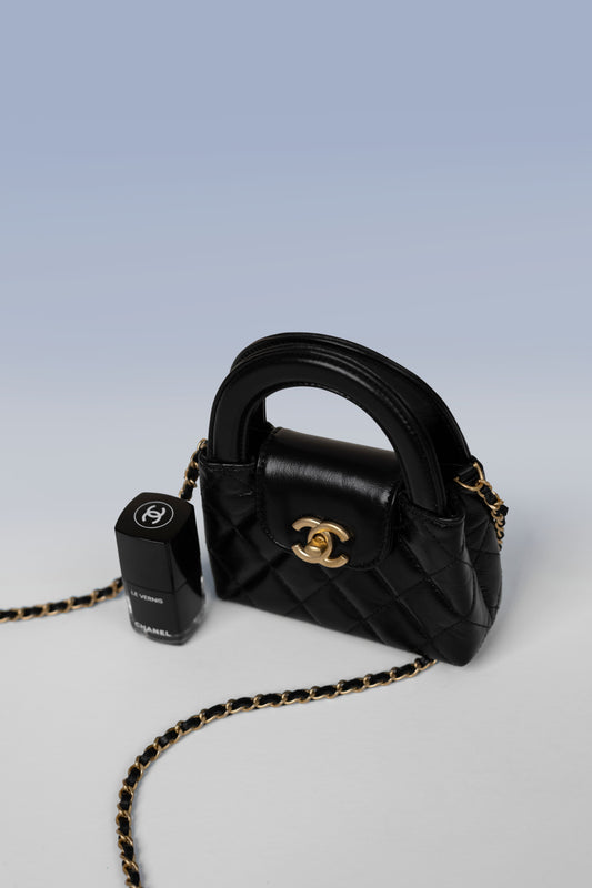 Chanel Micro Top Handle Bag in Black