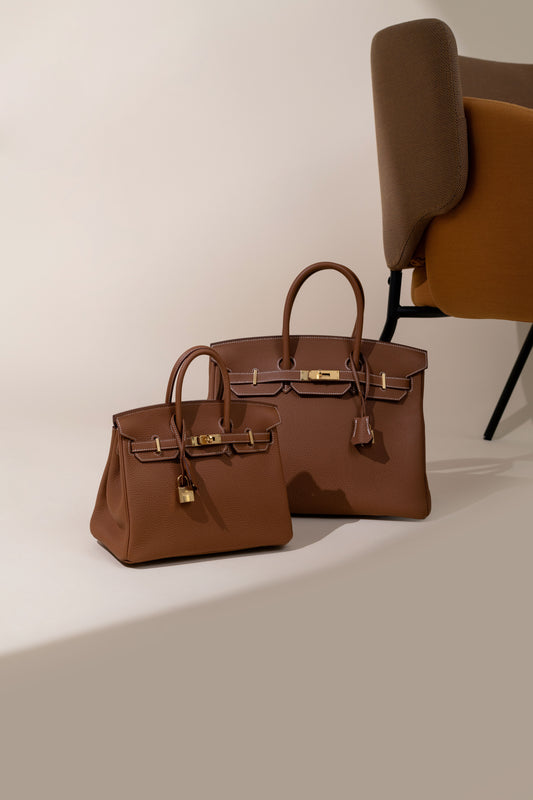 Hermès Birkin 30 & 25 Togo in Gold with GHW