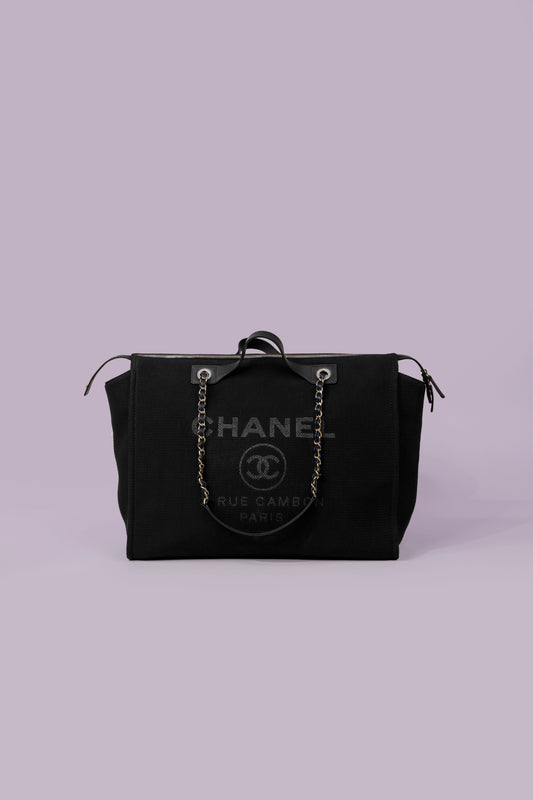 Chanel Large Black Shopping Bag