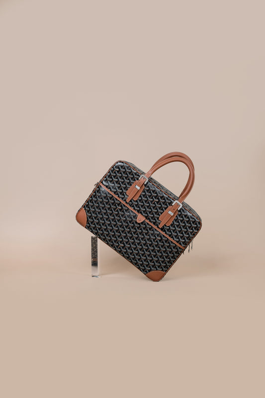Goyard Ambassade MM Case in Tan/Black