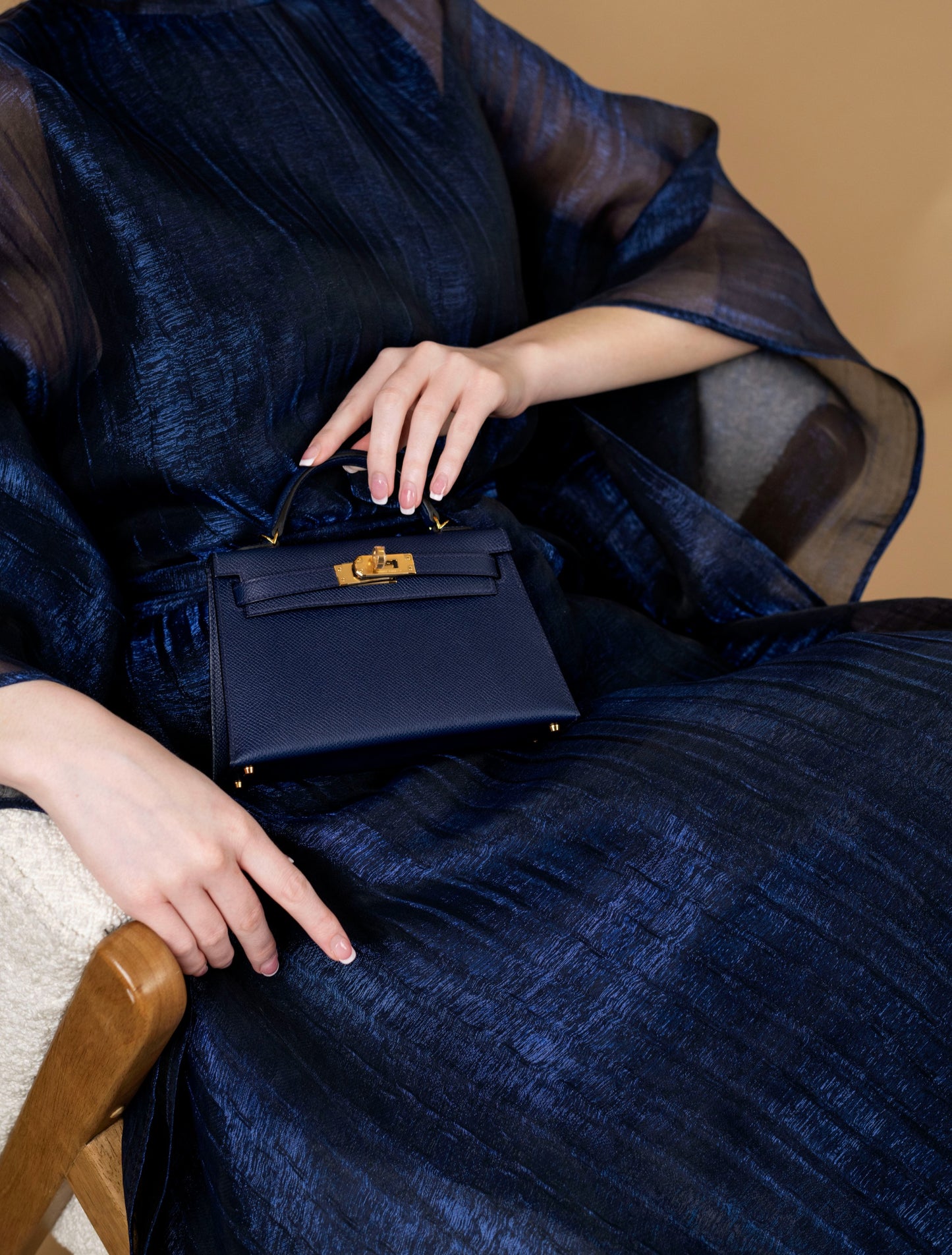 Hermès Mini Kelly 20 Epsom in Blue Navy GHW