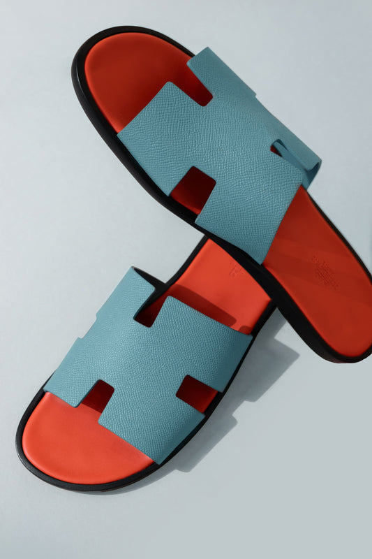 Hermès Izmir Blue/Orange Sandals