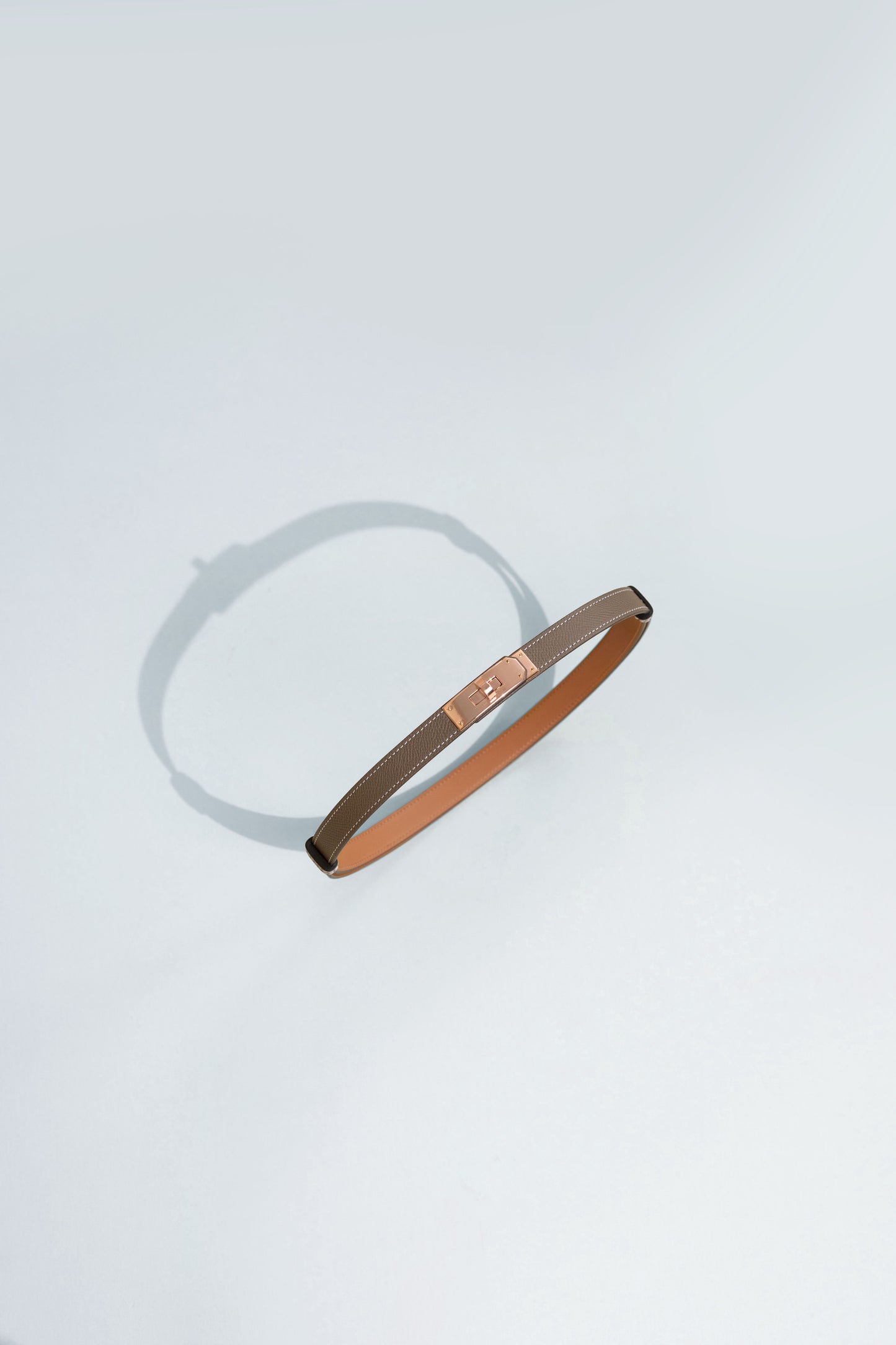 Hermès Kelly Belt in Etoupe RGHW